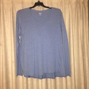 Zelos Athleisure Long Sleeve VNeck - Dusty Blue - NWT